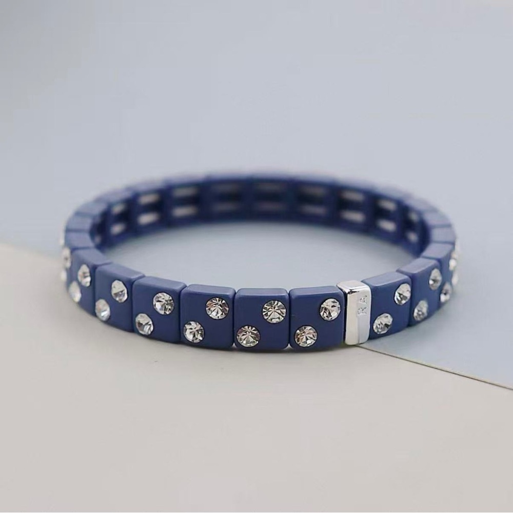 Roxanne Assoulin -  Bit X Bit Navy Stretch Bracelet